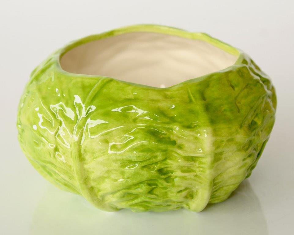 Green Cabbage Shaped Bowl